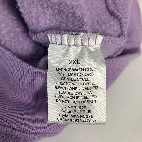 MTV Large Front Hit Logo Graphic Crewneck Sweatshirt Purple Size XXL 2XL - Picture 8 of 8